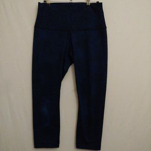 Lululemon Blue Capri Fold Down Waist Leggings
